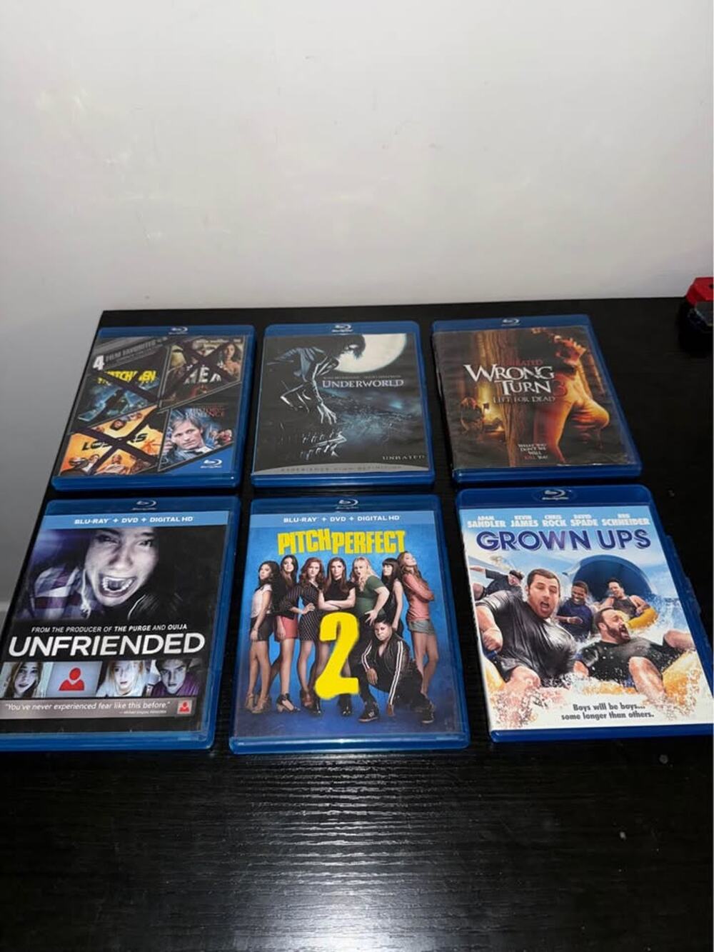 Lot of 6 Blu-ray Movies: Pitch Perfect 2, Grown Ups, Unfriended